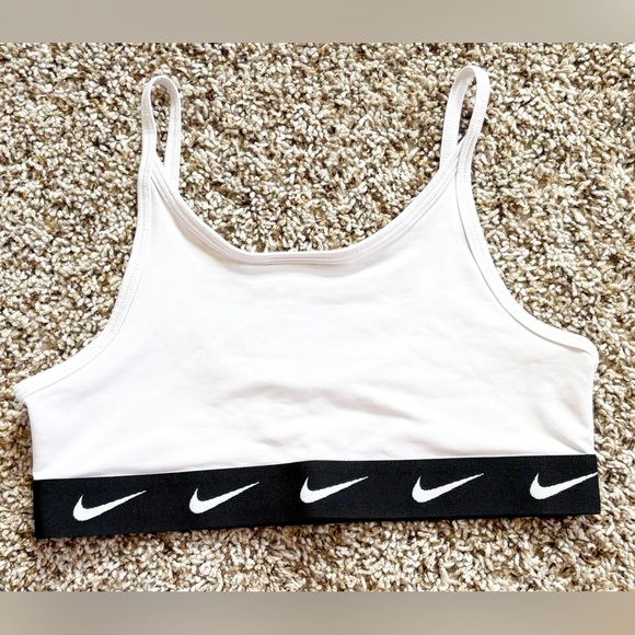 Nike Other - 🤍5 for 20$ Nike Girls Dri Fit White Sports Bra with Black Band Size Medium